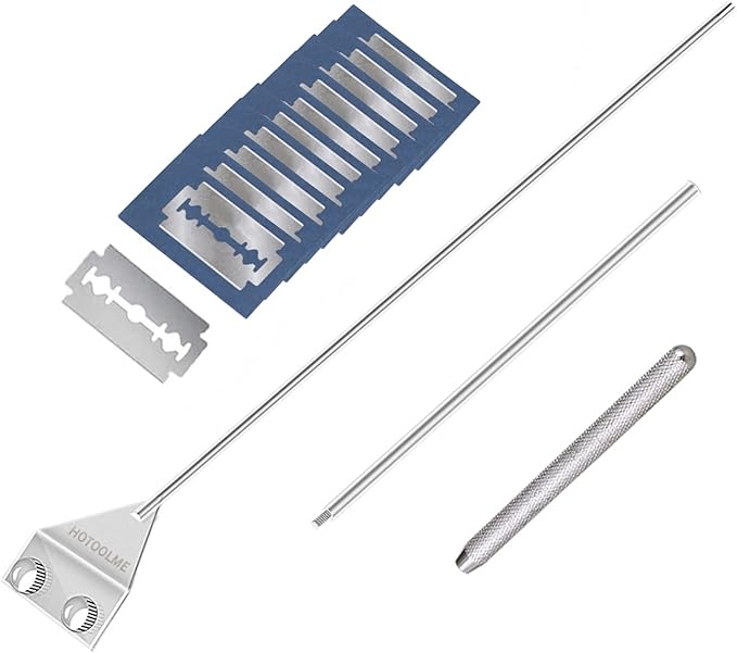 HOTOOLME Aquarium Scraper, 25.6" Stainless Steel Scraper Cleaning Razor by HOTOOLME