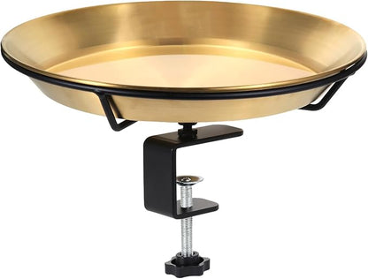 Deck Mounted Bird Bath Bird Feeder Bowl by HRAYLTOP