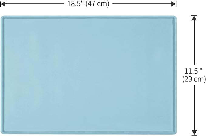 Dog Food Mat, Silicone Waterproof Food Tray, Non Slip Pet Bowl Mats Placemat - Image 5