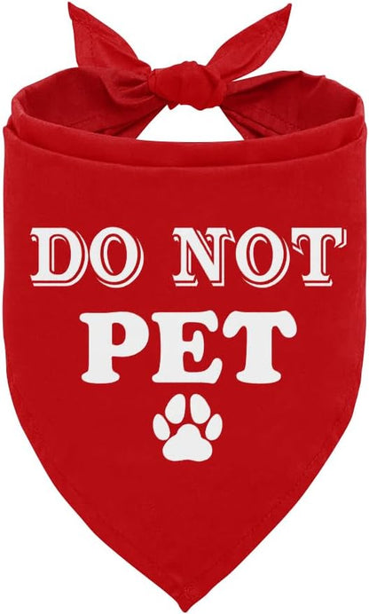 Do Not Pet Dog Bandana by ZPPRJF