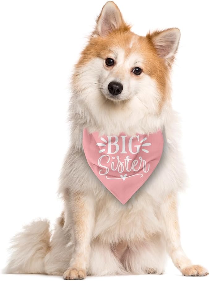 Big Sister Dog Bandana, Dog Bandana, Pet Dog Triangle Scarf, Dog Bandana - Image 2
