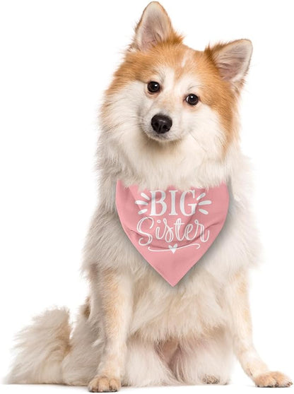 Big Sister Dog Bandana, Dog Bandana, Pet Dog Triangle Scarf, Dog Bandana - Image 2