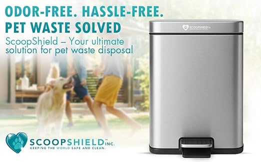 6L Outdoor and Indoor Pet Waste Container, Stainless Steel Can. Lid Opens - Image 6
