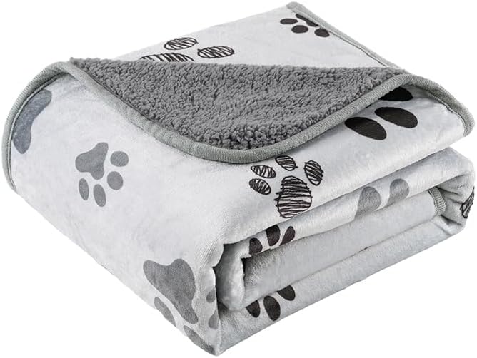 Waterproof Dog Blankets, Soft Fluffy Sofa Car Bed Protector, Reversible Sherpa by CAPTSNOOZE