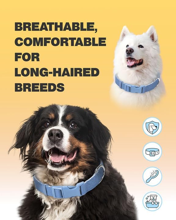 Dynmeow Soft and Breathable Cotton Dog Collar, Durable Adjustable Heavy-Duty - Image 5