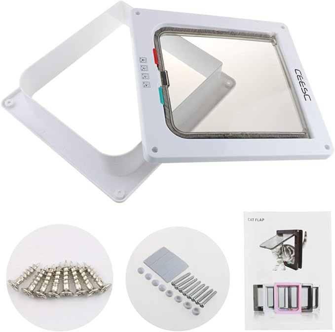 CEESC Extra Large Cat Door, Weatherproof, ABS Material, 4-Way Locking Flap - Image 6