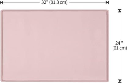 Dog Food Mat, Silicone Waterproof Food Tray, Non Slip Pet Bowl Mats Placemat - Image 5
