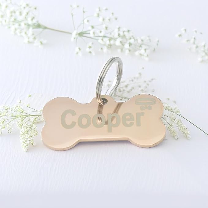 Stainless Steel Personalized Pet ID Tags, Art Design - Image 6
