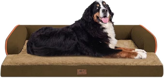 Orthopedic Large Dog Bed Washable: Brown Gaint Size Dog Beds - Image 8