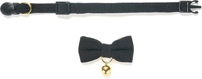 Soft Corduroy Cat Collar with Bell and Bowtie, Safety Breakaway Clasp, - Image 4