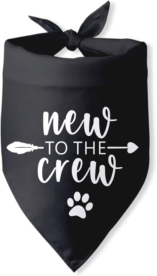 New to The Crew Dog Bandana New Puppy Announcement Gift by PwrlveiutforYou