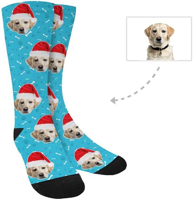 Custom Face Socks, Personalized Dog Lover Pet Photo Picture on Socks Unisex - Image 5