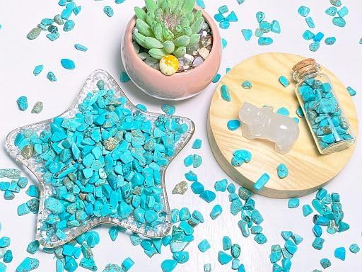 YATOJUZI Turquoise 1LB Aquarium Gravel Rocks Bulk Wholesale Tumbled Crystals - Image 3