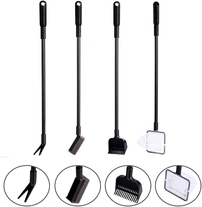 Aquarium Fish Tank Cleaning Tool Set, 4-in-1 Multi-Function Aquarium Cleaning by JOBEDE