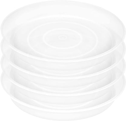 4 Pack of 16 inch Plant Saucer, 1.7" Depth Tray, Large Deep Garden Plastic by Bleuhome