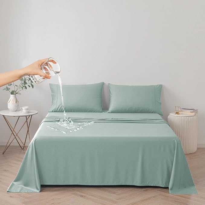 DUJUIKE Waterproof Bed Cover for Dog and Cats, Pet Hair Resistant Bed Sheet by ComfortAndStyleForHome