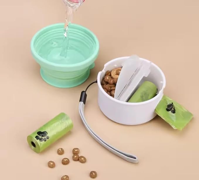 3 in 1 Collapsible Dog Bowl, Treat Container, Poop Bag Holder - Image 8