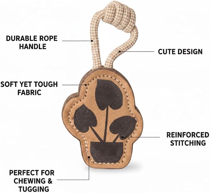 Natural Jute Dog Chew Toy – Tough & Durable Plant-Shaped Puppy Toy, Safe - Image 7