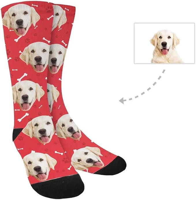 Custom Face Socks, Personalized Dog Lover Pet Photo Picture on Socks Unisex - Image 2