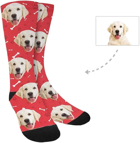 Custom Face Socks, Personalized Dog Lover Pet Photo Picture on Socks Unisex - Image 2
