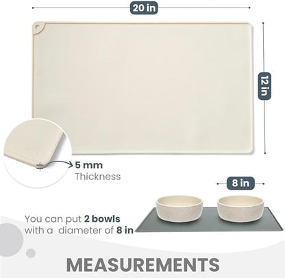 WePet Non-Slip Waterproof Pet Feeding Mat, 20x12 Inch - Image 2
