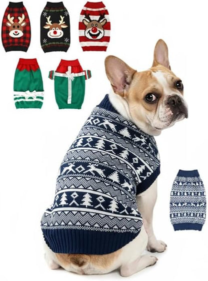 Dog Christmas Sweater, Soft Warm Pet Clothes Coat by AURUZA