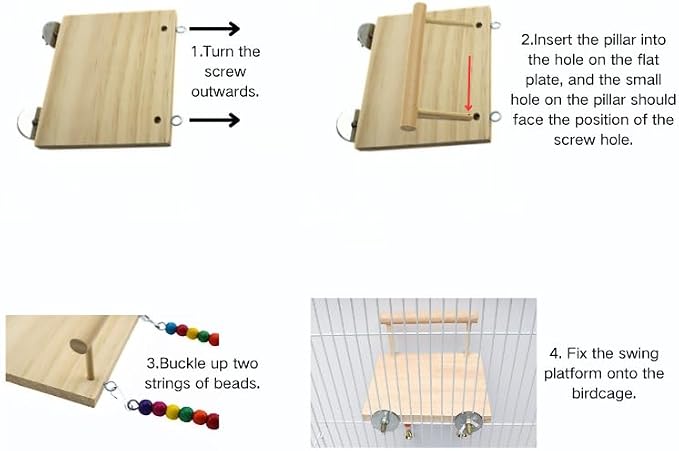 Bird Perches Platform Swing Parakeet Toys - Image 4