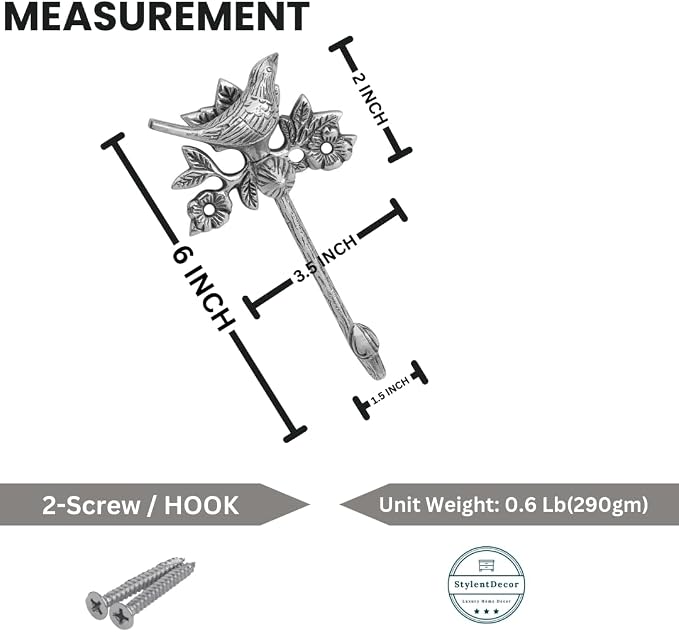 Solid Brass Bird Antique Towel Hook Bathroom Accessories Retro Bathroom - Image 5