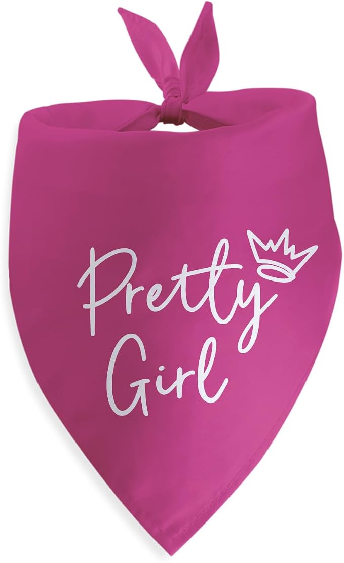 Pretty Girl Dog Bandana Funny Birthday Dog Bandana by SYIJIMSJKT