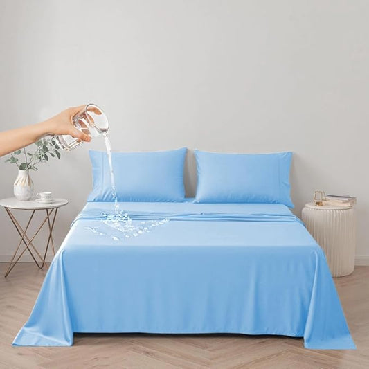 DUJUIKE Waterproof Bed Cover for Dog and Cats, Pet Hair Resistant Bed Sheet by ComfortAndStyleForHome