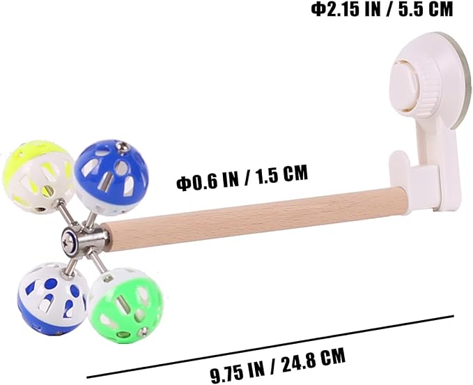 Window Suction Cup Bird Perch Toy - Image 2