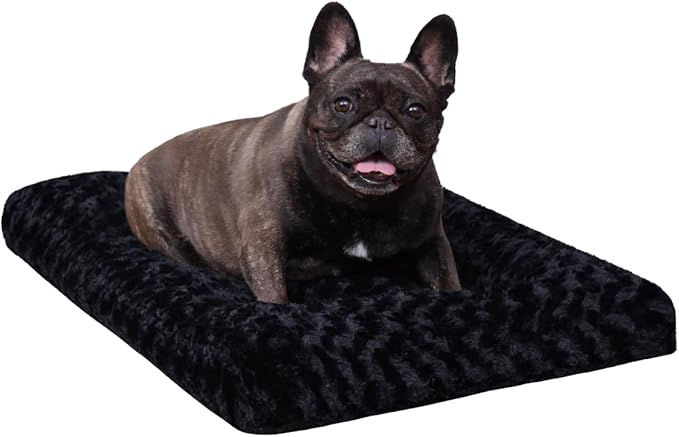 KSIIA Washable Dog Bed Anti-Slip Dog Crate Beds Deluxe Plush Kennel Pad Comfy by KSIIAPetProducts