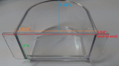 Lot of 4 Bird Cage Clear Plastic Seed Water Feeder Cups - Image 2