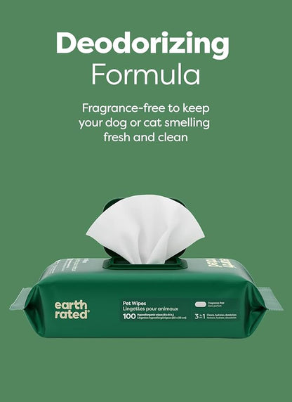 Earth Rated Pet Wipes for Dogs and Cats, Hypoallergenic, Cleaning and Hydrating - Image 6