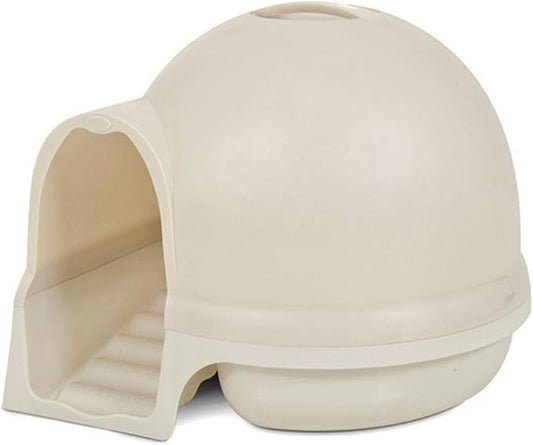 Petmate Booda Clean Step Cat Litter Box Dome- Pearl White, Made in USA by Petmate