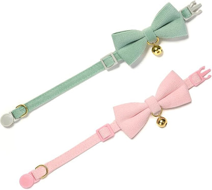 2 Pack Soft Corduroy Cat Collars - Image 2