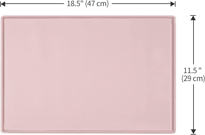 Dog Food Mat, Silicone Waterproof Food Tray, Non Slip Pet Bowl Mats Placemat - Image 5