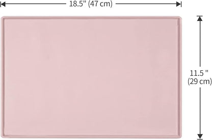 Dog Food Mat, Silicone Waterproof Food Tray, Non Slip Pet Bowl Mats Placemat - Image 5