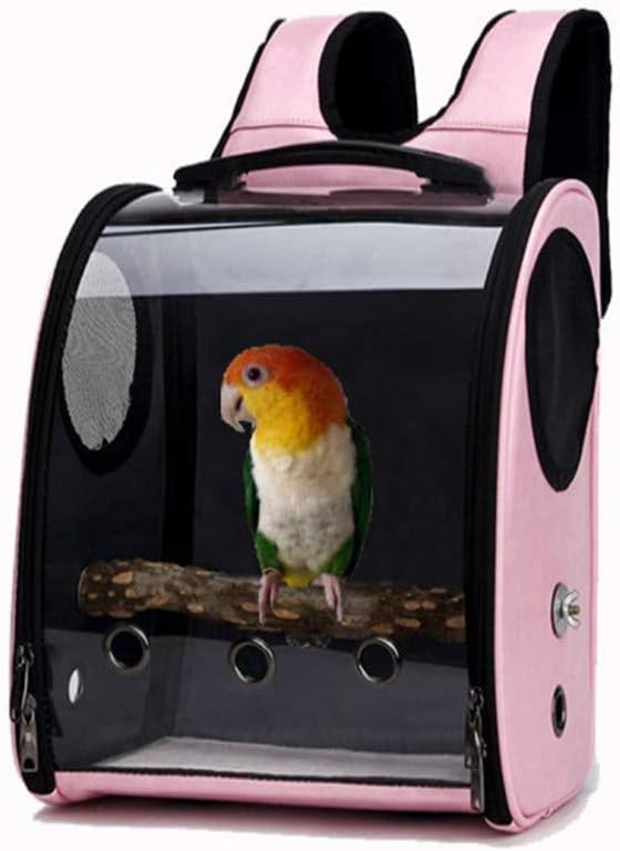 Bird Carrier Clear Parrot Outing Backpack APET Transparent Acrylic Bird Travel - Image 4