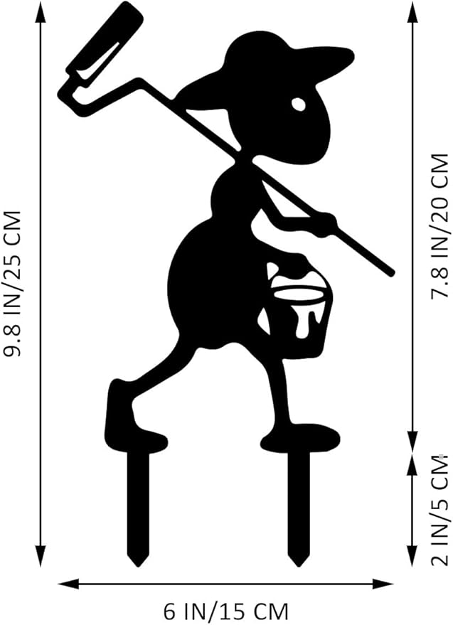 4 Piece Metal Ant Garden Decorative Stakes - Image 8