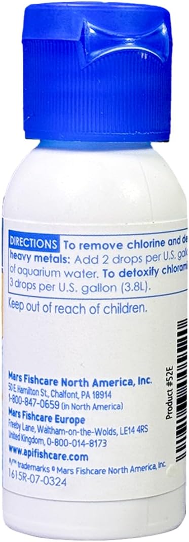 API TAP WATER CONDITIONER Aquarium Water Conditioner 1-Ounce Bottle - Image 2