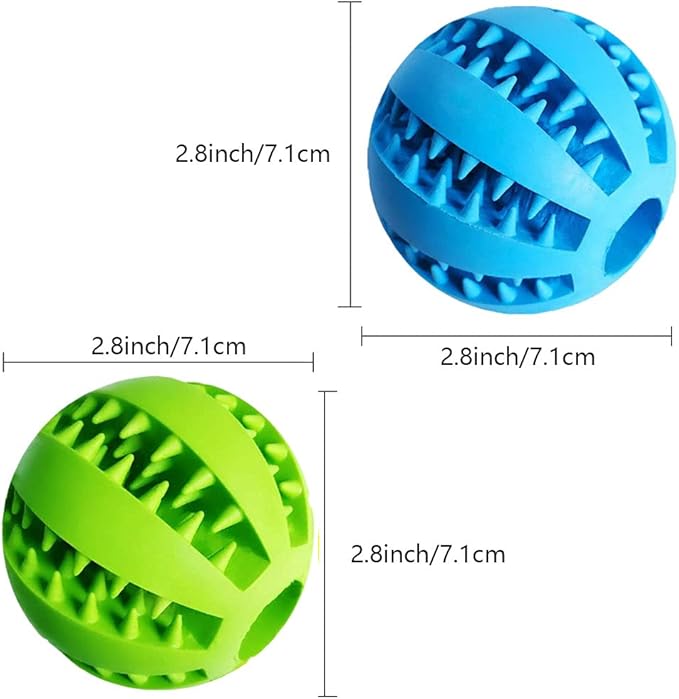 Dog Treat Toy Ball, Dog Tooth Cleaning Toy, Interactive Dog Toys 2.8" Pack of 2 - Image 6