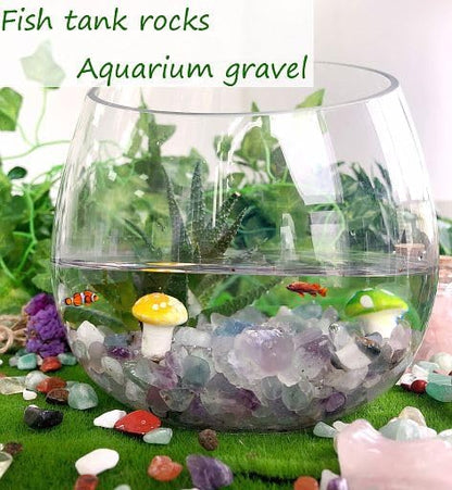 YATOJUZI 2lb Fluorite Aquarium Gravel Rocks Natural Tumbled Healing Crystal - Image 6