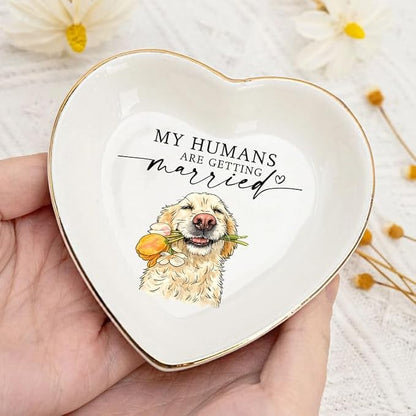 Gossby Custom Pet Portrait Watercolor Heart Ring Dish by Gossby