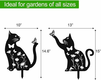Metal Cat Garden Decor for Outside, Rust Proof Steel Kitten Decor for Kitty - Image 6