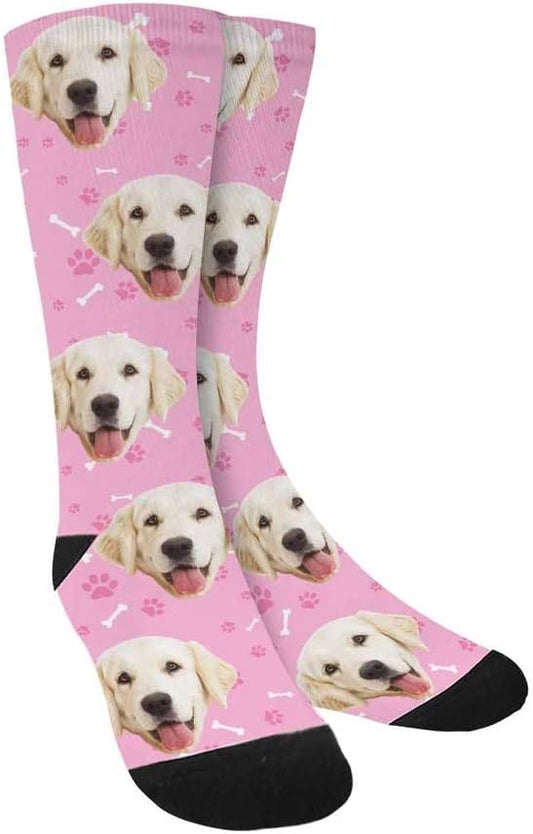Custom Face Socks, Personalized Dog Lover Pet Photo Picture on Socks Unisex by Enjoy-yjl