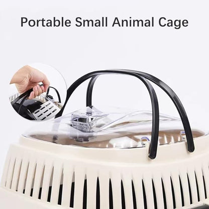 Black Travel Small Animals Hamster Hedgehog Guinea Pig Cage Carrier - Image 6
