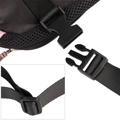 Pet Dog Puppy Cat Carrier Five Holes Backpack Double Shoulder Straps Canvas - Image 4