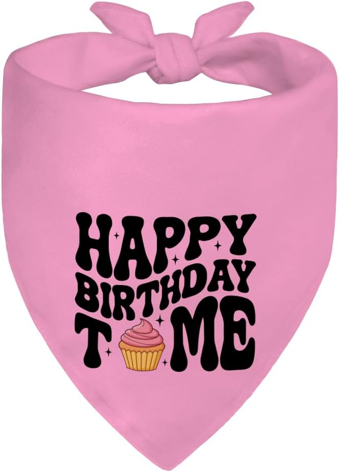 Happy Birthday to Me Pink Dog Bandana, Cute Birthday Gifts by Unknown