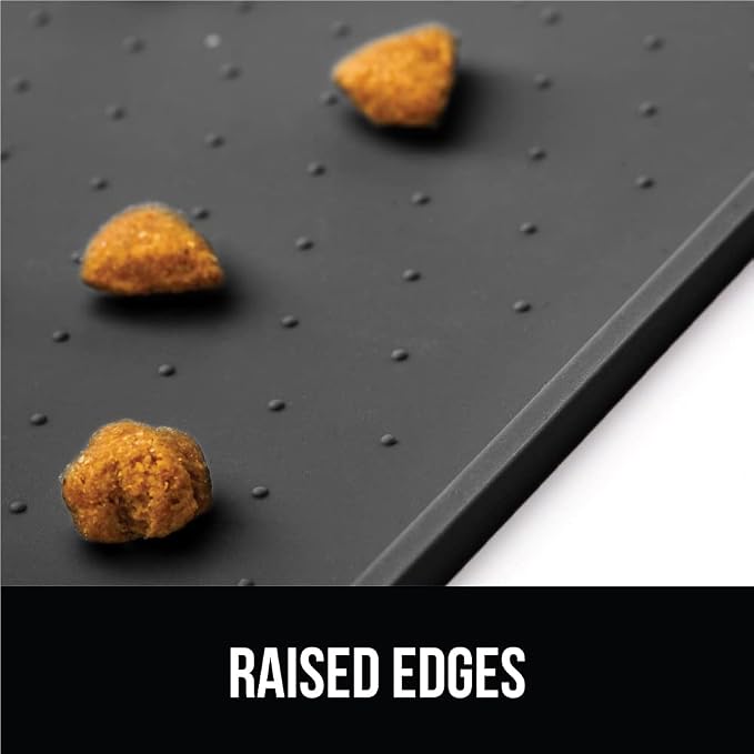 GORILLA GRIP 100% Waterproof Raised Edge BPA Free Silicone Pet Feeding Mat - Image 9